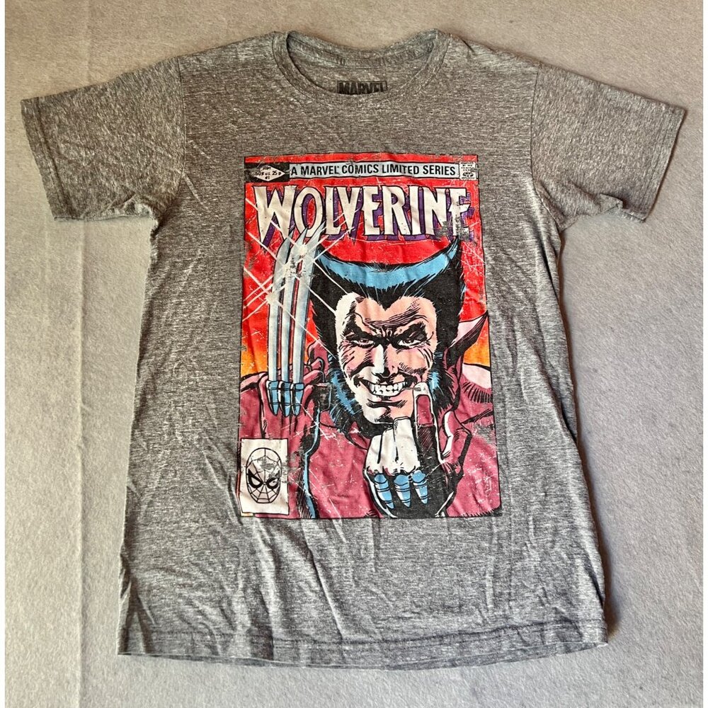 Marvel Wolverine Graphic T-Shirt Size S Gray